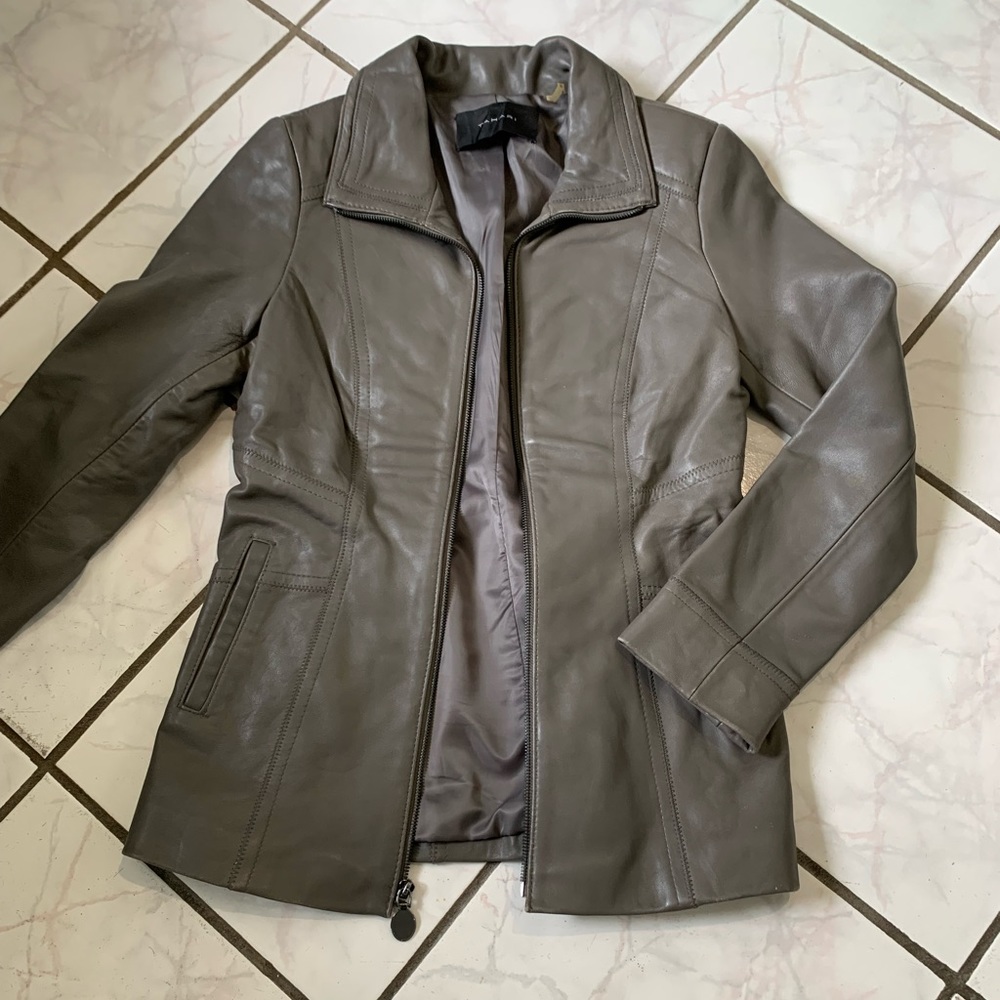 Tahari genuine leather jacket